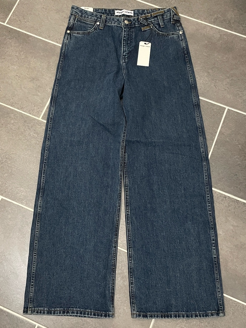 STAUD x Wrangler Loose Wide Leg Jean size 28X32 - Picture 2 of 10